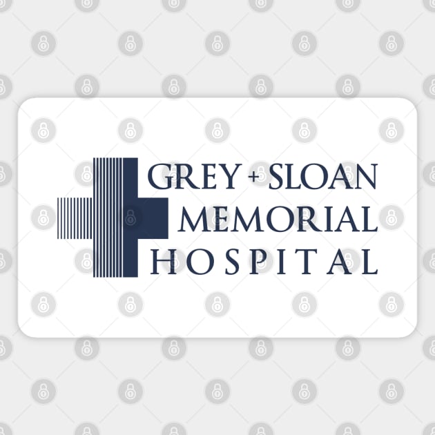 Grey + Sloan Memorial Hospital Logo | Blue Print Magnet by stuartjsharples